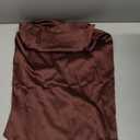 LYANER Women's Satin Skily Asymmetrical Split Slit Ruched Hight Waist Bodycon Midi Skirt (S, Dusty Brown)