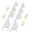 Stove Gap Covers Stainless Steel, 2 Pack Stove Gap Filler Easy Retractable Length 13.8" to 27.5", Width 0.79" ALMCALS Stove Gap Guards Range Trim Kit, Heat Resistant Guard Between Stove Top & Counter