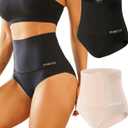 FINETOO Tummy Control Underwear Shapewear for Women Seamless High Waisted Panties Moderate Control Briefs 3XL