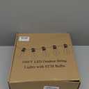 Brightever LED Outdoor String Lights 100FT Patio Lights with 52 Shatterproof ST38 Vintage Edison Bulbs, Outside Hanging Light Waterproof for Porch, Deck, Garden, Backyard, Balcony, 2700K Dimmable (100FT-Warm White, Black Wire)