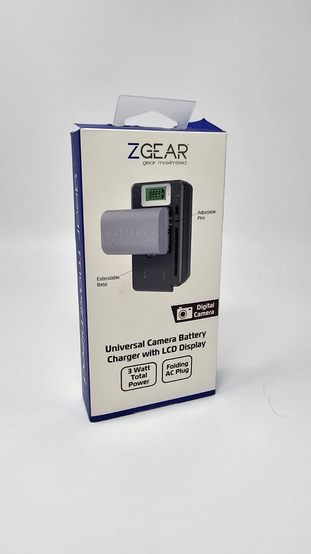 ZGEAR - Universal Camera Battery Charger W/LCD Charge Display