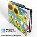 Supveco Case for iPad (A16) 11th Generation 11 inch (2025),iPad 10th Generation 10.9 inch (2022) with Pencil Holder-[Auto Wake/Sleep],Premium Folio Stand Case with Soft TPU Back Cover-Sunflower