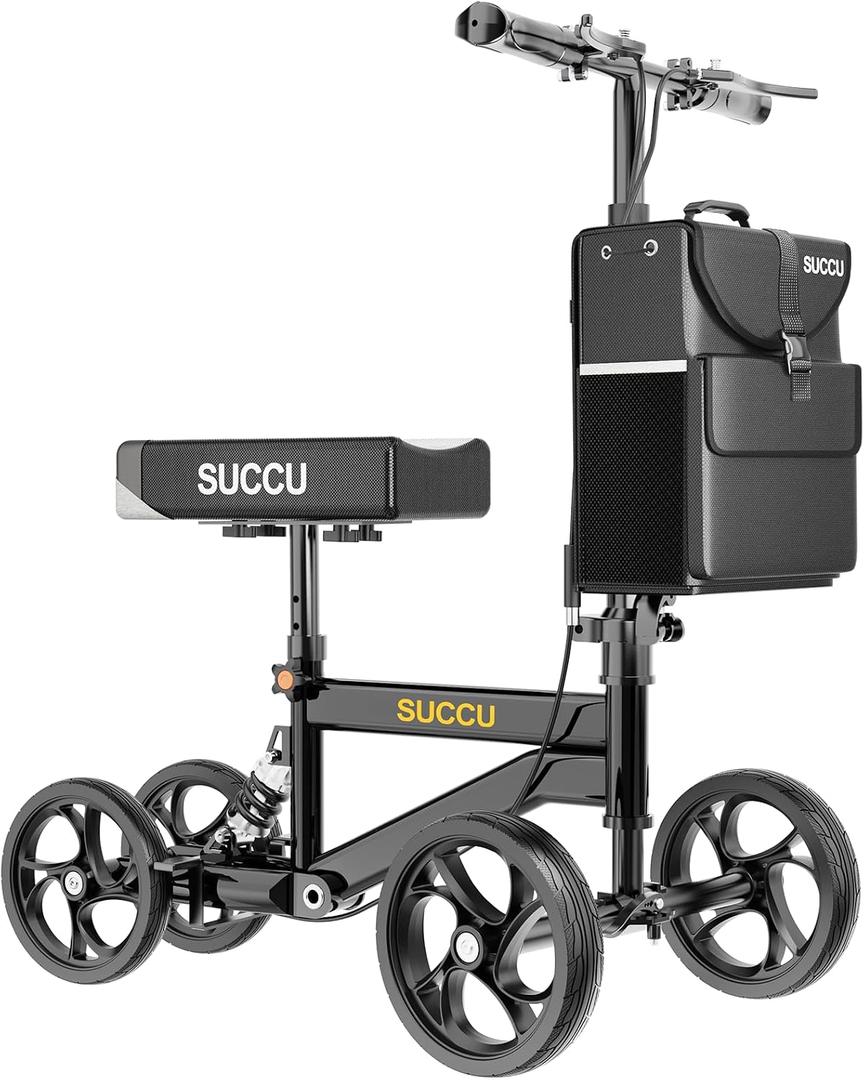 Knee Scooter for Adults for Foot Injuries, Foldable Adjustable Height