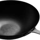 Kamado Joe Karbon Steel Pre-Seasoned Carbon Steel Non-Stick Wok with Stainless Steel Handle for Big Joe 24-inch anc Classic 18-inch Charcoal Grill and Smokers, Model KJ15242922