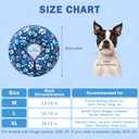 SCENEREAL Dog Cone Alternative After Surgery Donut Collar, Soft Pet Recovery Pillow Collar for Medium Large Dogs, Inflatable Adjustable Neck Collars to Prevent Licking, Bone and Paw Print E-Collars, Size: L(Neck 16"-18")
