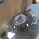 Passage Glass Door Knobs Interior, Round Clear Bubble Crystal Gold Door Knobs for Closet/Hall/Bifold, Satin Brass