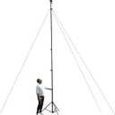 Glide Gear TST 20 Sky High 20' Tall Video Camera Tripod Stand – Air-Cushioned Telescoping Sections, Supports Up to 8 lbs – Ideal for Overhead Shots in Film & Photo - Stabilization Kit Included