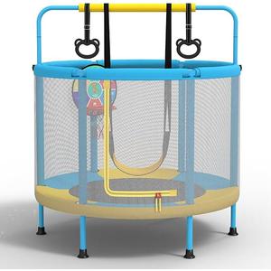 LANGXUN 5ft 6-in-1 Kids Trampoline, Mini Toddler Trampoline for Girls Boys
Indoor Outdoor Use, for ages 1-8, Swing, Basketball Hoop, Dart Board, Rings, Christmas Toys Birthday Gifts