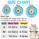 Cat Cone Collar Soft, Cute Cat Donut Collar After Surgery, Adjustable Kitten Recovery Cones to Stop Licking, Lightweight Neck Elizabethan Collars for Cats Kittens (Blue, Medium) (S)