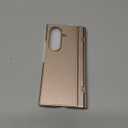 for Samsung Galaxy Z Fold 7 Case with Front Glass Screen Protector, Slim Profile with Kickstand, Rugged Hard Full Body Cover, Daily Drop Protective Phone Case for Samsung Z Fold 7 5g 2025, Rose Gold