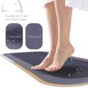 Bath Mat Rug Non Slip Quick Dry Absorbent Bathroom Rugs Thin Design Fits Under Door Ideal for Bathtub Sink Shower Room Floor Mats Comfortable Durable Rubber Backing (Blue Oval-47"17")