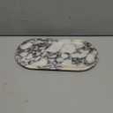 Natural Marble Tray, Coffee Table, Food, Fruit, Paper Cup, Cake Display, Coffee bar, Family Gatherings, Seasonal Holiday Decoration Tray(Viola-oval-11 x5 x0.7)