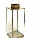 HD Designs Glass Lanter - Gold - 21in