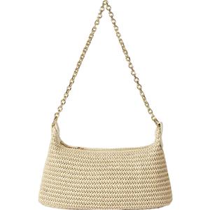 Verdusa Women's Straw Woven Shoulder Bag Tote Handbag Summer Beach Purse (Beige)