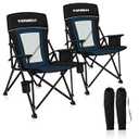 Superrella Camping Chair Portable Folding Lawn Chair Comfortable Hard Arm Sturdy for Family Camp, Outdoor, Sports, Beach, Travel, Support 400 lbs, 