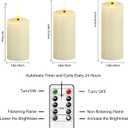 Flameless Candles Real Wax Realistic Pillar Candles, 9 Packs Battery Operated LED Candles with Remote Timer, Ideal for Halloween Home Decor IvoryD 1.6"*H 4" 4.5" 5.5"