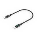 SOOPII 100W 1ft USB C to USB C Cable Fast Charge, Nylon Braided Cable with LED Display for lPhone 16/15 Pro/15 Plus/15 Pro Max,lPad Air,MacBook Pro,Galaxy S24/S23, Pixel, LG (Black)