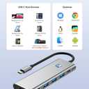 USB C HUB for iPad Pro Adapter 4K 60Hz HDMI, 100W PD, SD/TF Card Reader, 3 USB A Port, 3.5mm Audio Jack, 9 in 1 USB C Dock for iPad Air/Galaxy Dex/Tablet/MacBook/iMac/iPhone 17/Steam Deck/HP/Dell