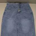 Allegra K Women's Jean Skirts Split Casual High Waist Bodycon Denim Pencil Skirt (Medium, Light Blue)