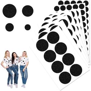 Felt Circles Stickers for Crafts, 202 PCS Self-Adhesive Felts Circles 4 Sizes Black Sticky Fabric Felt Dots Pads Stickers for Clothes DIY Art Crafts Projects Costume Holiday Decoration