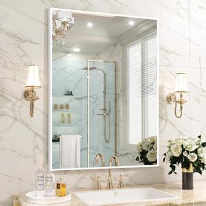 Bathroom Mirrors for Over Sink 24"x36" Bathroom Vanity Mirror White Mirrors for Sink Framed Mirror Framed for White
