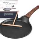 Vinchef Nonstick Crepe Pan, 10inch Skillet Pan for Dosa Tawa Omelette Tortillas Crispy Pancake, Griddle Pancake Pan, PFOA FREE and Induction Compatible