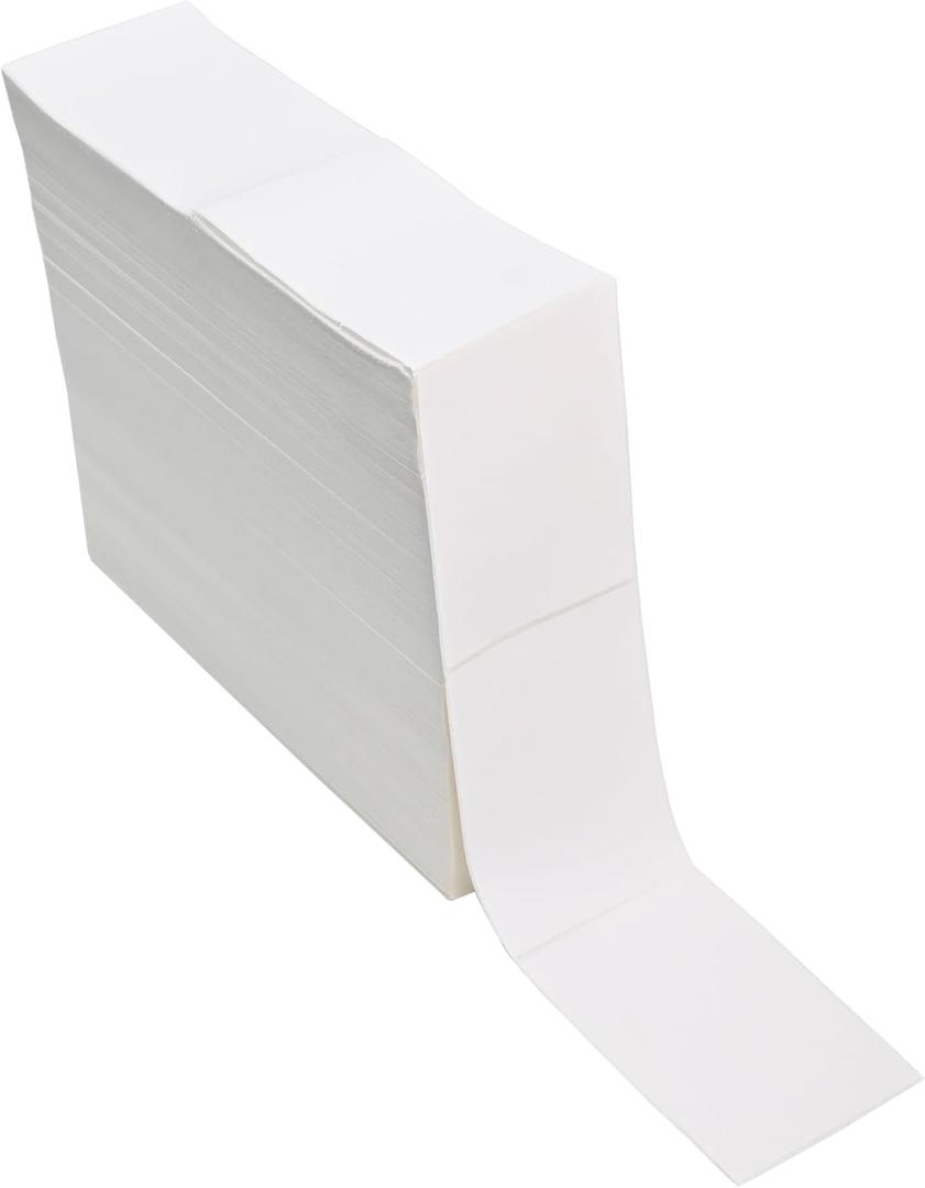 L LIKED 4 x 6 Thermal Labels Fanfold,5000 White Shipping Mailing Labels with Perforated and Strong Adhesive,Compatible with Zebra & Rollo Printer,Commercial Grade