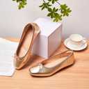 Women's Round Toe Ballet Flats Comfortable Bow Dressy Flats Shoes for Women, 7.5