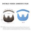 Human Hair Beard, Brown Fake Mustache, 100% Handmade Invisible Lace Based Facial Hair, Realistic Soft False Goatee Beards, For Halloween, Cosplay, Dramas, Movies, And Stage Performances