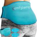 Comfytemp Ice Pack for Back Pain Relief, 2 Pcs, Sciatica Ease Brace, Reusable Gel Lower Back Ice Wrap for Injuries, Hot Cold Compress for Lower Lumbar, Waist, Men Women After Surgery (Blue) (Standard)