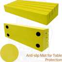 2 x Playing Card Holders Deck Stand, Play Cards Holder for Kids or Elder People, Hands-Free Wood Holder Racks,Tray for Organizing Cards (2 Pack-Yellow)