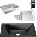 DcYourHome 99250 Grill Grease Tray with Catch Pan for Weber Spirit 300 Series(2007-2012) & Spirit 700, 6415 Aluminum Liners for Weber E-310,SP-320,E-320, for Genesis 1000 2000 3000,Silver B/C,Gold B/C