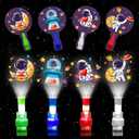 Valentines Day Gifts for Kids, 28 Pack LED Finger Lights with Space Astronaut themed Valentines Cards for Classroom, Finger Flashlights Light Up Toys for Kids Bulk Preschool Valentines Gifts