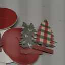 Namalu 16 Pcs Christmas Table Decorations Christmas Tree Centerpieces Buffalo Plaid Snowflakes Table Top Centerpiece for Home Indoor Xmas Winter Holiday Party Supplies Decor (Joy)