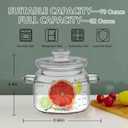 2.3L(75oz) Glass Cooking Pot with Lid,Handmade Borosilicate Glass Stockpot with Graduations - Glass Saucepan with Cover for Cooking and Serving,Anchor Hocking Glass Pot