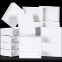 Gersoniel 100 Pcs Kraft Soap Boxes Packaging for Homemade Soap Making Supplies for Party Favor Treats Wrapping Packaging, 3.8 x 2.8 x 1.2 Inch(White)