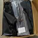 JILRON No-Drill Room Divider Curtains Set: Includes 106" W x 96" L Black Curtain 2-Panel & Adjustable Pole Brackets (72-200" W x 43-120" H Adjustable Range)