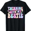 Friends Twinning with My Bestie Spirit Week Girls Matching T-Shirt,  (Girls S)