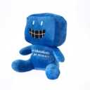 Blue Little Man Plush Stuffed Figure Pillow for Game Fan, Home Decor (D)
