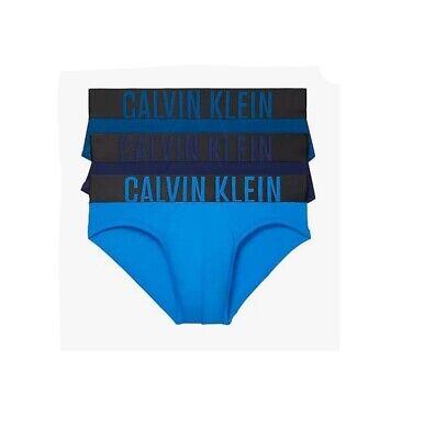 Calvin Klein Mens Underwear Hip Briefs 3 Pack Intense Power Cotton Stretch, Small