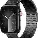 Magnetic Mesh Loop Band Compatible with Apple Watch Band 49mm 46mm 45mm 44mm 42mm 40mm 41mm 38mm Men Women, Stainless Steel Adjustable Metal Strap for iWatch Series 10 9 8 7 6 5 4 3 2 1 Ultra SE