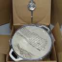 Mueller Cast Iron Dutch Oven Pot with Lid, 6 Quart Enameled, Dual Handles, Stainless Steel Knob, Stew & Induction Pot - For Braising, Roasting, Baking, Cast Iron Bread Pan with Lid, White