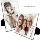 Bluesun 6x8 picture frame white, picture frames glass, hanging picture frame, Matted for wall and tabletop Decor (6x8, white)