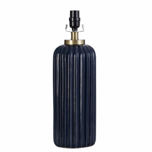 Stylecraft Antique Brass Table Lamp - Deep Blue