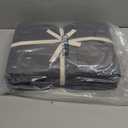 Shilucheng 100% Egyptian Cotton Queen Size Sheets Set - 1000 Thread CountLuxury Cotton Bed SheetsBreathable & Cooling Bedding and Pillow Cases, 16 Inch Deep Pocket - 4 Piece (Dark Grey, Queen)