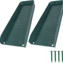 Gutter Downspout Splash Block,16.3"Drain Gutter Guard Diverter,Gutter Downspout Extensions for Water Drainage, Fixable Down Spout Drain Trays,Drainage to Protect House Foundations (2PC Green)