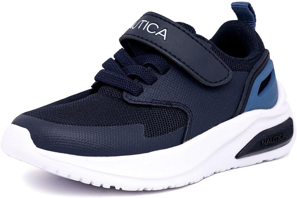 Nautica Kids Fashion Sneaker Athletic Running Shoe with One Strap |Boys - Girls|(Toddler/Little Kid) (Navy-sawyer)
