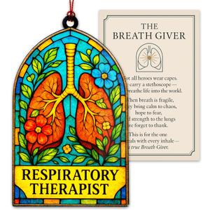 2 x Respiratory Therapist Gifts - Respiratory Therapist Accessories - Respiratory Therapist Card - Christmas Ornament 2026 - White Elephant Gifts - Xmas Tree Funny Decoration