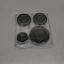 Gas Stove Burner Caps Set, Cooker Hat Set Suitable for Most Gas Stove Burners, 1 Large, 1 Small, 2 Middle