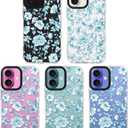 ChiCsFleur for iPhone 16 Case, TPU Phone case with Camera Protection for Women Girls Teens - Light Blue Chinoiserie Nature Peony Minimalist Floral Elegant Artistic Sorority Aesthetic Unique (Peonelle)